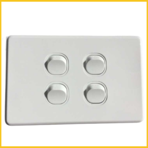 30514NLS Horiztonal 4 Gang Light Switch 10Amp 250V
